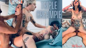 Triple Creampie Train