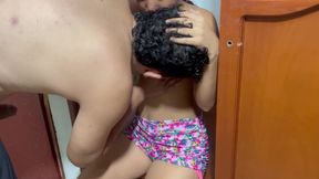 In Our Stepdad's Closet! if He Finds Out, He'll Fuck Us Until We Scream