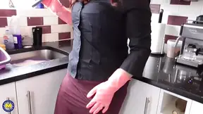 British Stepmom Scorpio Shows Off Her Huge Saggy Tits And Fucks Her Stepson's Friend Hard
