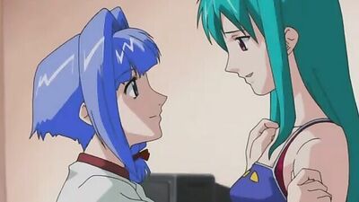 Petite Asian lesbians get kinky with Pussylick - hentai threesome with big tits & big dicks!