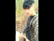 Cumshot in friend´s tight ass after he provoked me with naked butt