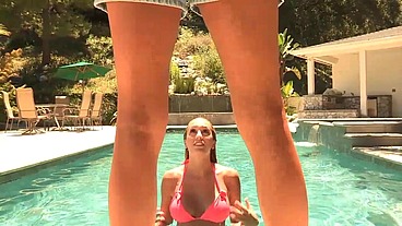 Brett Rossi And Celeste Star In Lesbian Pool Scene.