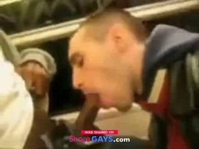 Black Cock Blowjob in the Subway - Amateur Big Dick Action