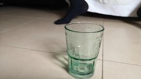 Mega squirt into the glass EXTREMELY wet - Claary Cherry