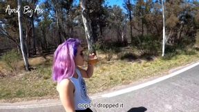risky swallow yellow pee in the street