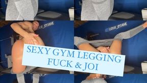 Leggings Gym Fuck Jerk Off Instruction - Big Muscular Ass, Orgasm JOI, Pussy Play (6:10)