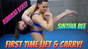Sinthia Bee & Amazon Dolly In A First Time Lift & Carry!