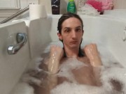 Bath time with sissy princess Ally may