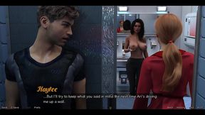 Stranded in Space - Nearly Caught by Big Tits Indian MILF