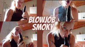 Steamy blowjob and lots of saliva on my dildo