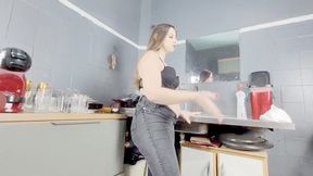 CLEANING AND FARTING IN THE DIRTY HOUSE - BY ISABELITA - CLIP 1