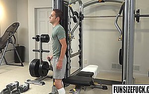Can this petite guy handle a huge monster cock