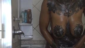 the kinky slut queen  dark dea  in ( sex shower for ) follow & cum with me !!!