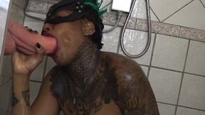 the kinky slut queen  dark dea  in ( sex shower for ) follow & cum with me !!!