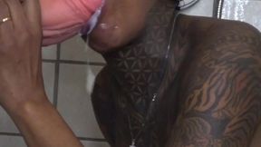 the kinky slut queen  dark dea  in ( sex shower for ) follow & cum with me !!!