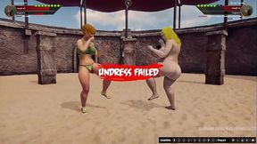 Karen Krash VS Bimbo Barbie (Naked Fighter 3D)