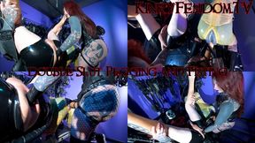 Double Slut Pegging and Fisting 4K ft Mistress Lunatika Slave Maz Morbid @mazmorbidfetish #femdom #latex #fisting
