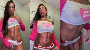 ts vanessa rafaella - 3 days without cum, today cum a loy