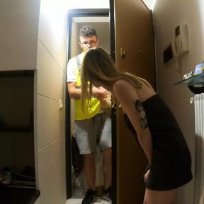 Delivery Guy Fucks Hot blonde Teen Hard