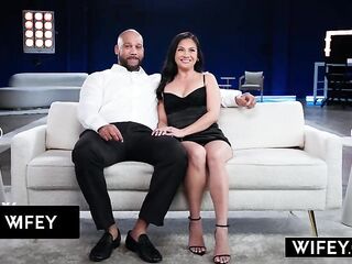 WIFEY Tight Hotwife Kitana Collins Worships Giant BBC And Gets Railed, Her Husband Films It!