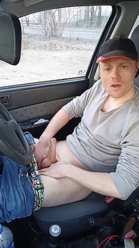 LanaTuls - First OutDoor JerkOff in the Car Video in 2020