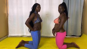 loose bra-low and waist leggings match