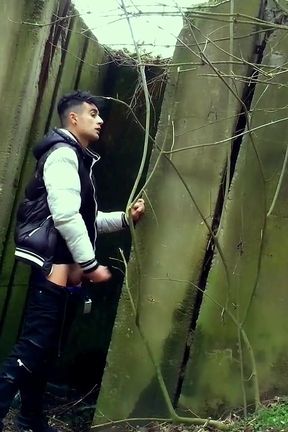 Autumn Jerk off Under the Bridge - From Soft Cock Till Cum