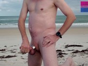 The Captains Slut Boy Teasing and Edging Mistress T's cock during a nice visit to the beach