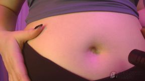 A few little belly growls and bloated stomach ache rubbing