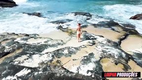 Horny Emme White Gets Her Pussy Fucked on the Beach - Emme White - Loupan Productions
