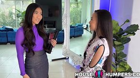 Hot Wife Seduces Asian Realtor for Threesome