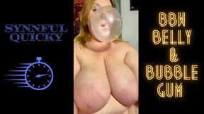 Synnful Quicky: BBW Belly and Bubblegum 720p