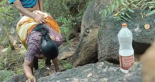 Telugu aged Telugu aunty doggy style fucking in outdoor