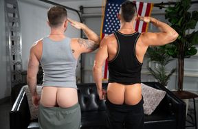Proud lads try finger fucking their asses in foreplay ahead of a loud fuck