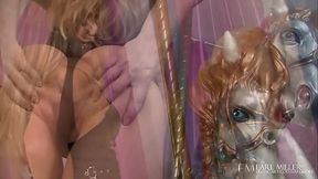 Lea Lexis Carousel Cunt Fuck Blonde Babe Orgasms On Her Wooden