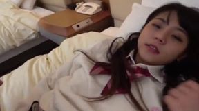 Japanese Amateur Creampie Adventure - 18-Year-Old's Secret Hotel Tryst with Raw Cock