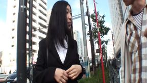 Job hunting G-cup beauty gets continuous vaginal shots for stress relief!