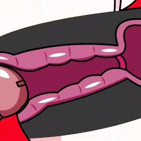 Internal ejaculation of a slut (animation)