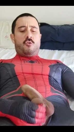 Do you want to see how Spider-Man gives cum?