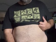 Chubby Man Cums Hard In Kitchen