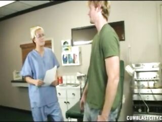 Nurse Milks hunk and Gets Blasted With Semen