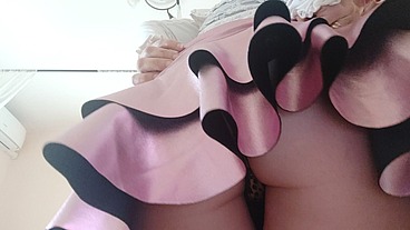 Chantal Channel farts on her pink skirt