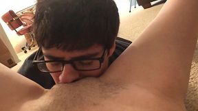 Neighborly Cunnilingus Between Nerdy Virgin and Latina Lesbo