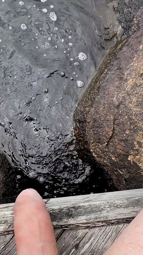 Boy jerks off naked at a lake (Remastered)   Clip 1