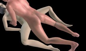 Animated 3D Porn - Asian Man Fucking Beautiful Girl in Missionary Pussy &amp; Ass Creampie