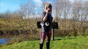 Tammy CD smoking and stroking in public with cum MMMmmm