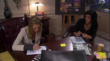 Two super stunning blondes are having some amazing lesbian fun with retro vibes