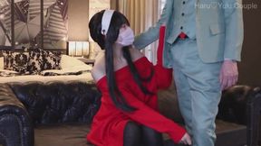 【素人】人気アニメコスプレ第二弾乳首イキヨルさん妊娠確実濃厚中出しSEX ×/Yor Forger/素人カップル/美少女/色白美乳/中出し/フル動画(40分)/일본여대생과질내사