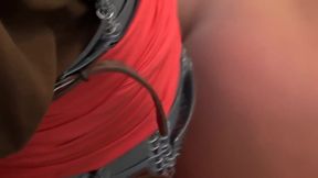 Medieval soldiers anally fuck blonde in the woods.