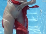 Swimming pool hot erotics with Mimi Cica dressed up